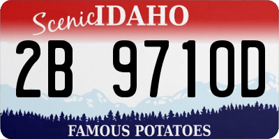 ID license plate 2B9710D