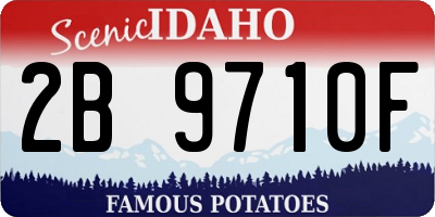 ID license plate 2B9710F