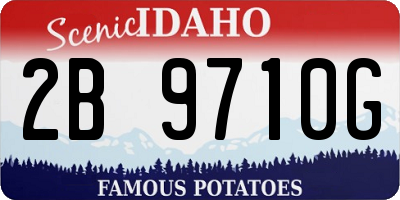 ID license plate 2B9710G