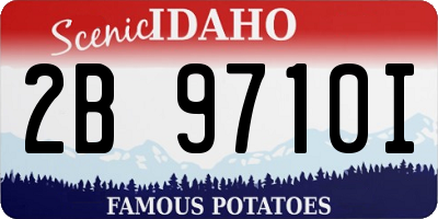 ID license plate 2B9710I