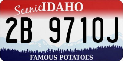 ID license plate 2B9710J