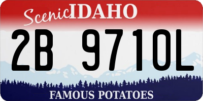 ID license plate 2B9710L