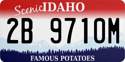 ID license plate 2B9710M
