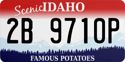 ID license plate 2B9710P