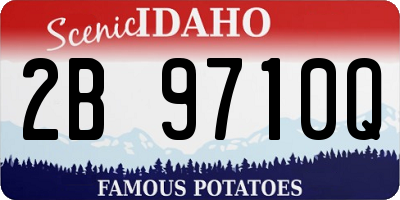 ID license plate 2B9710Q