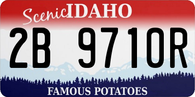 ID license plate 2B9710R