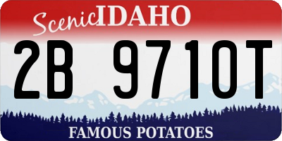 ID license plate 2B9710T