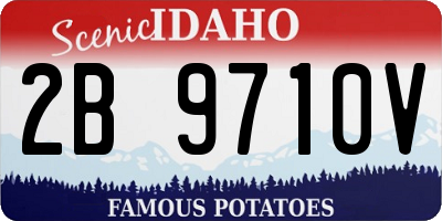 ID license plate 2B9710V