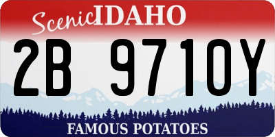 ID license plate 2B9710Y