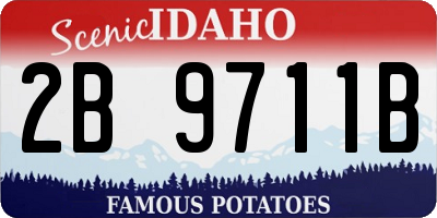 ID license plate 2B9711B