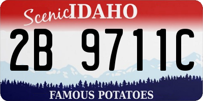 ID license plate 2B9711C