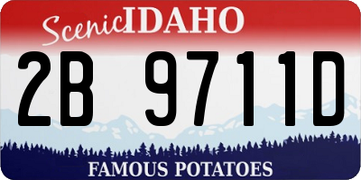 ID license plate 2B9711D