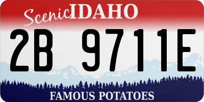 ID license plate 2B9711E