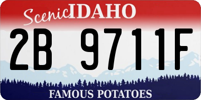ID license plate 2B9711F