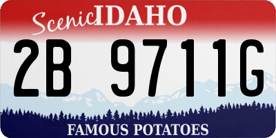 ID license plate 2B9711G