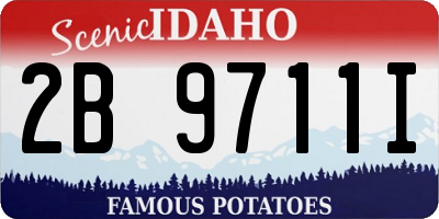 ID license plate 2B9711I