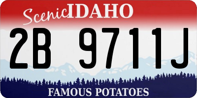 ID license plate 2B9711J