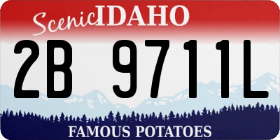 ID license plate 2B9711L