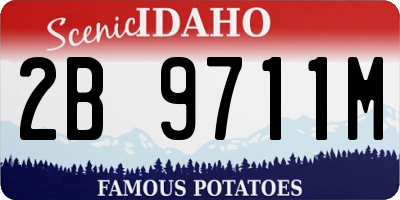 ID license plate 2B9711M