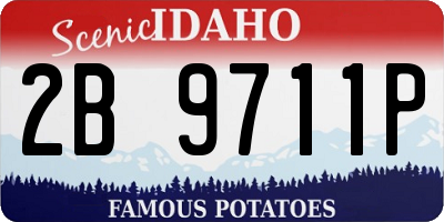 ID license plate 2B9711P