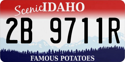 ID license plate 2B9711R