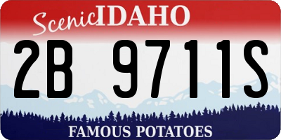 ID license plate 2B9711S