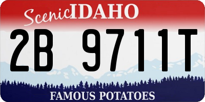 ID license plate 2B9711T