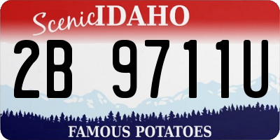 ID license plate 2B9711U