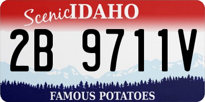 ID license plate 2B9711V