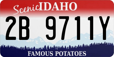 ID license plate 2B9711Y