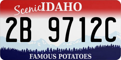 ID license plate 2B9712C