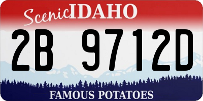 ID license plate 2B9712D