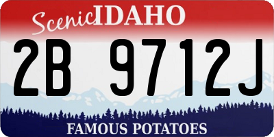 ID license plate 2B9712J
