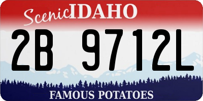 ID license plate 2B9712L
