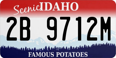 ID license plate 2B9712M