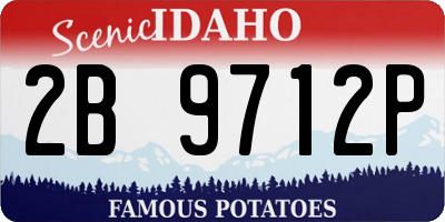 ID license plate 2B9712P