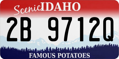 ID license plate 2B9712Q