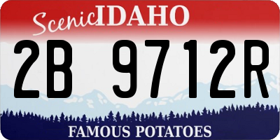 ID license plate 2B9712R