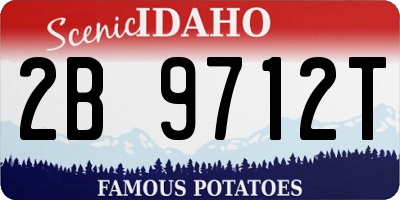 ID license plate 2B9712T