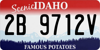 ID license plate 2B9712V
