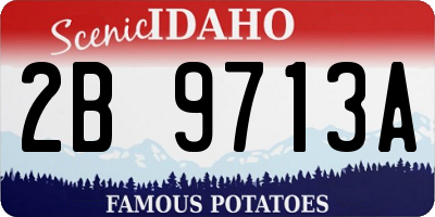 ID license plate 2B9713A
