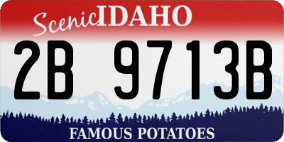 ID license plate 2B9713B