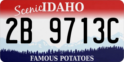 ID license plate 2B9713C