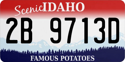ID license plate 2B9713D