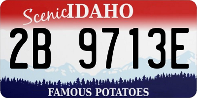 ID license plate 2B9713E