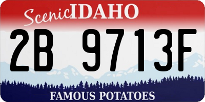 ID license plate 2B9713F