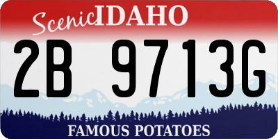 ID license plate 2B9713G