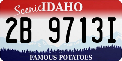 ID license plate 2B9713I