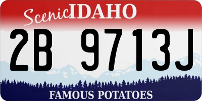 ID license plate 2B9713J