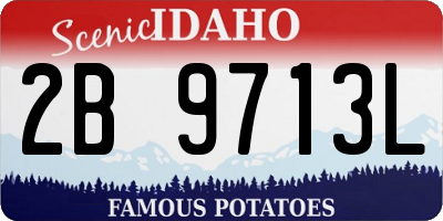 ID license plate 2B9713L